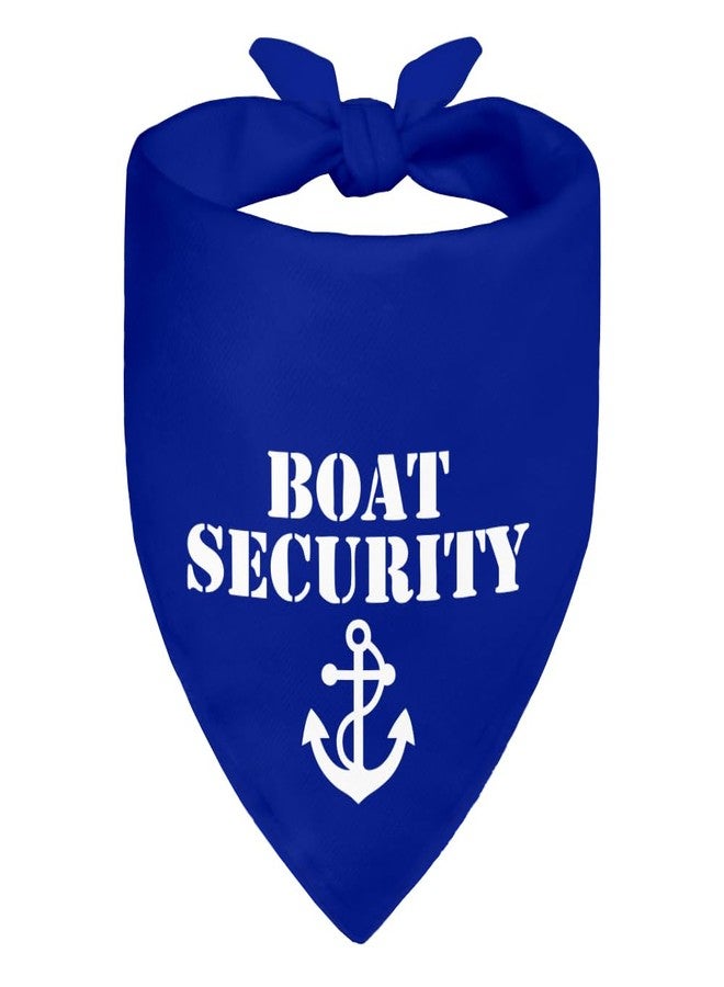 ZBBFSCSB Boat Security Blue Dog Bandana, Nautical Gifts for Boat Lover Captain, Nautical Pet Accessory, Lake Life Dog Gear, Sailor's Pet Apparel, Christmas Birthday Gifts for Pup Mom Dad - Image 1